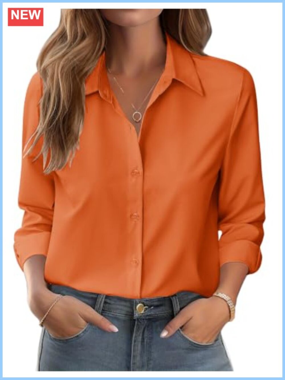 Zeagoo Women's Dressy Printed Long Sleeve Button Down Blouse